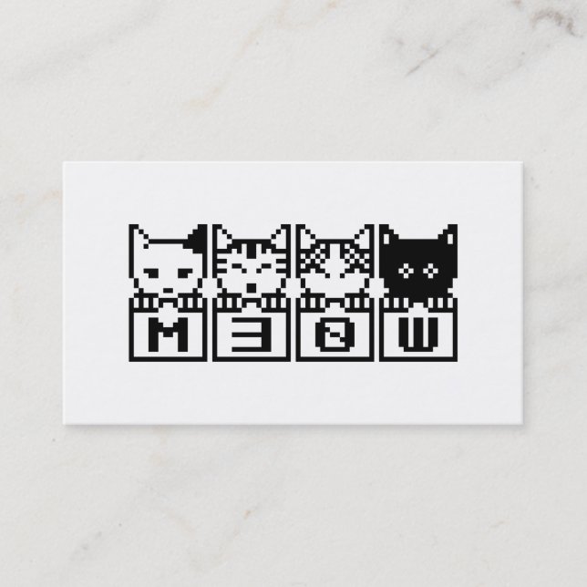 THE 8-BIT CATS M30W BUSINESS CARD (Front)