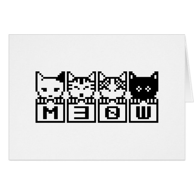 THE 8-BIT CATS M30W CARD (Front Horizontal)