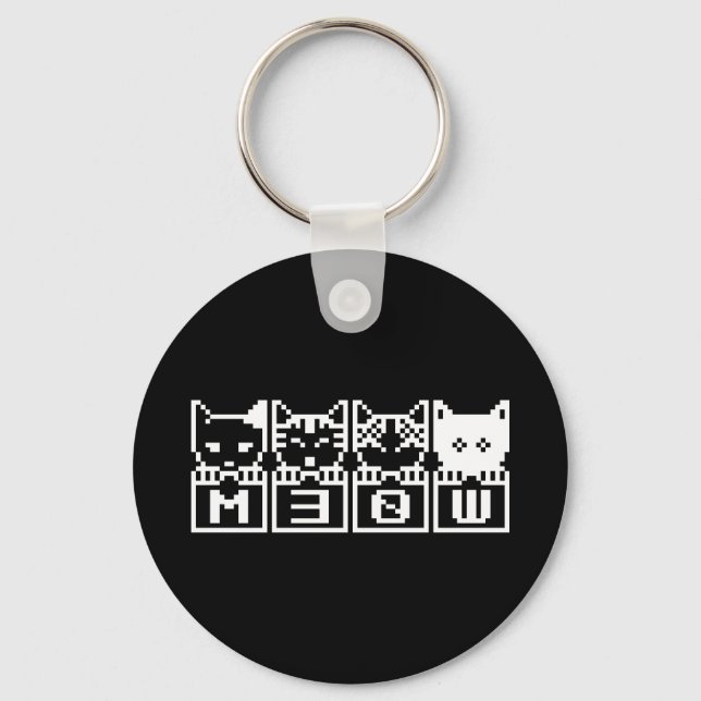 THE 8-BIT CATS M30W KEYCHAIN (Front)