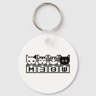 THE 8-BIT CATS M30W KEYCHAIN