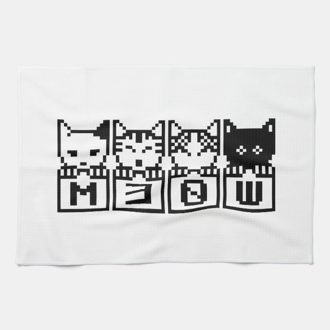 THE 8-BIT CATS M30W KITCHEN TOWEL (Horizontal)