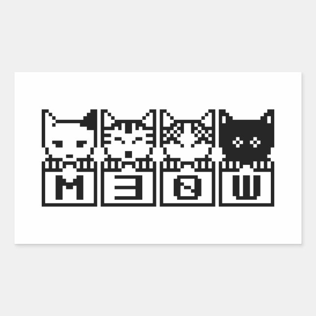 THE 8-BIT CATS M30W STICKER (Front)