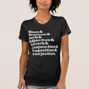 The 8 Parts of Speech in the English Language T-Shirt