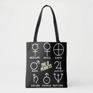 The 8 Planetary Symbols Chart  Tote Bag
