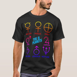 The 8 Planetary Symbols Customizable T-Shirt