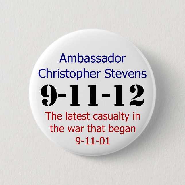 The 911 Anniversary 2 Inch Round Button (Front)