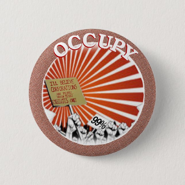 The 99 percent Occupy 2 Inch Round Button (Front)