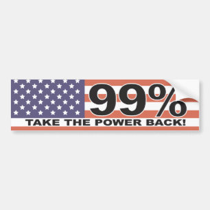 The 99% - Take the Power Back Bumper Sticker