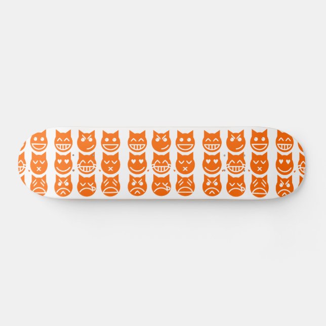 The 9 Lives of the Emoji Cat Skateboard (Horz)