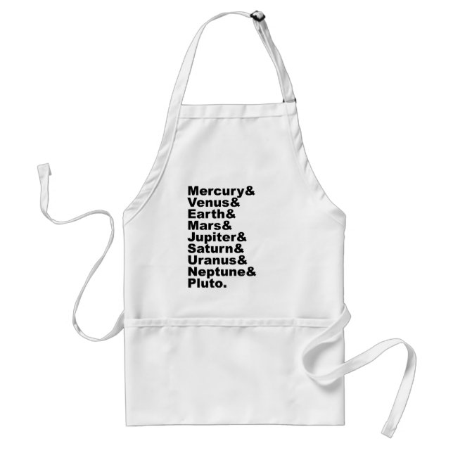 The 9 Planets of The Solar System (Pre 2006) Standard Apron (Front)