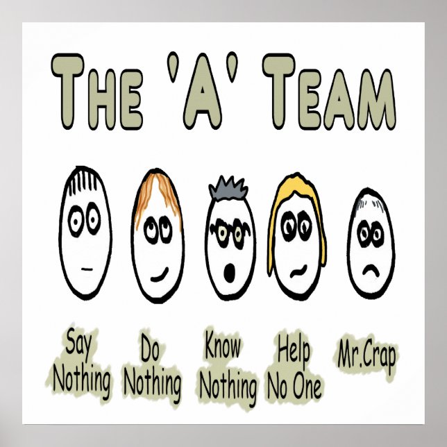 The 'A' Team Project Management Poster (Front)