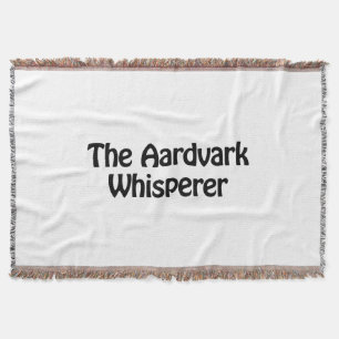 the aardvark whisperer throw blanket