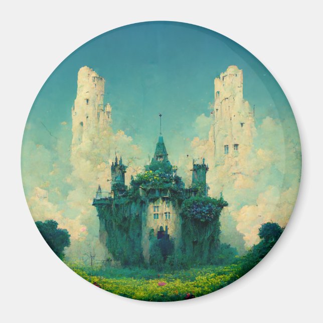 The Abandoned Chateau Fantasy Sci-Fi Magnet (Front)