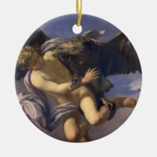 The Abduction of Ganymede, 1700 (oil on canvas) Ceramic Ornament