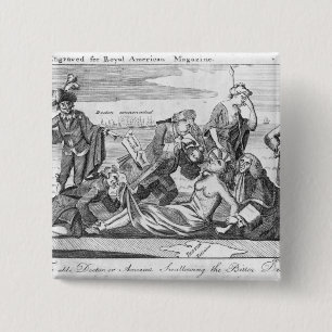 The Able Doctor, or America Swallowing 2 Inch Square Button