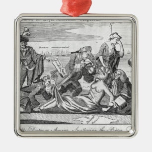 The Able Doctor, or America Swallowing Metal Ornament