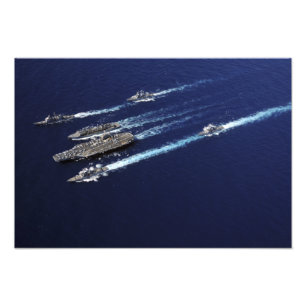 The Abraham Lincoln Carrier Strike Group ships Photo Print