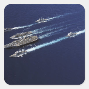The Abraham Lincoln Carrier Strike Group ships Square Sticker