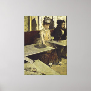 The Absinthe Drinker or L’Absinthe by Edgar Degas Canvas Print