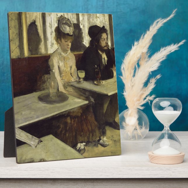 The Absinthe Drinker or L’Absinthe by Edgar Degas Plaque (Side)