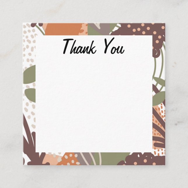 The abstract colourful exotic seamless pattern enclosure card (Front)