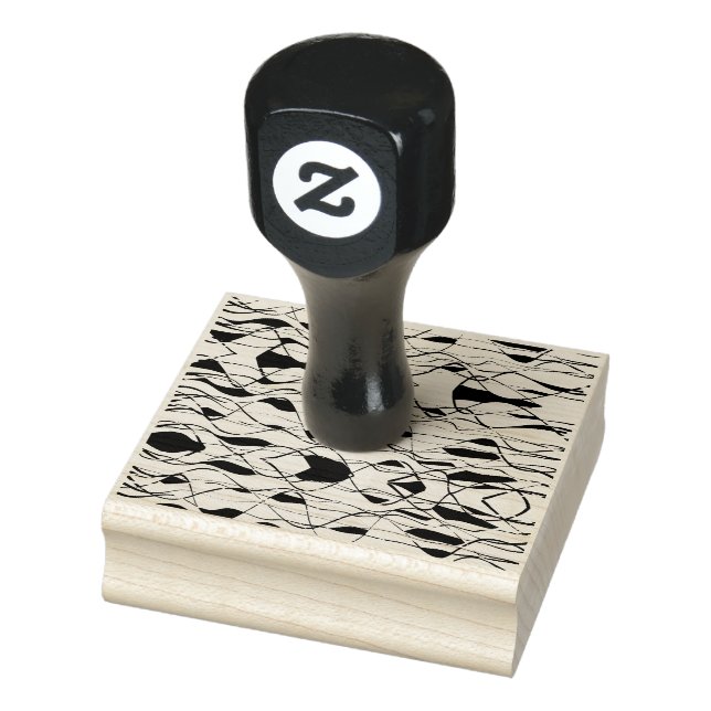the abstract waves rubber stamp  (Stamp)