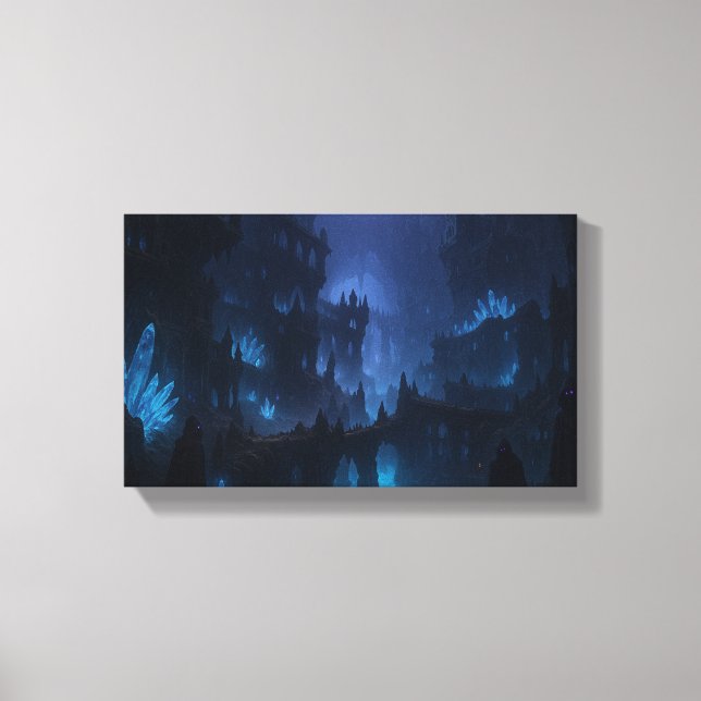 The Abyss of Ny’Zhara – Sanctum of the Umbrakind Canvas Print (Front)