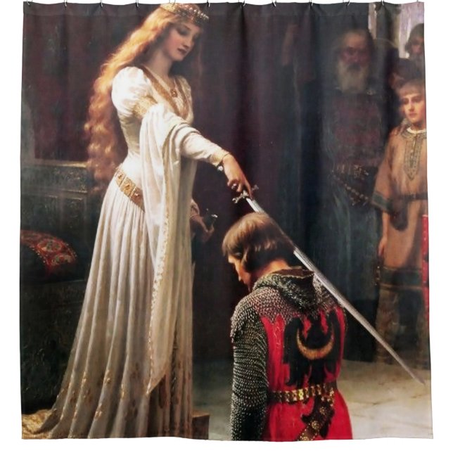 “The Accolade” Medieval Painting by Edmund Blair L (Front)