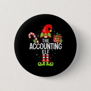 The Accounting Elf Family Christmas Pajama Xmas 2 Inch Round Button