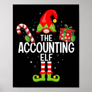 The Accounting Elf Family Christmas Pajama Xmas Poster