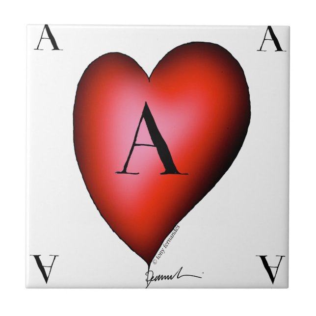 The Ace of Hearts by Tony Fernandes Tile (Front)
