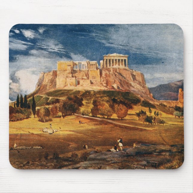 The Acropolis at Athens Greece Colour Landscape Mouse Pad (Front)