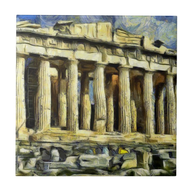 The Acropolis in Athens Tile (Front)