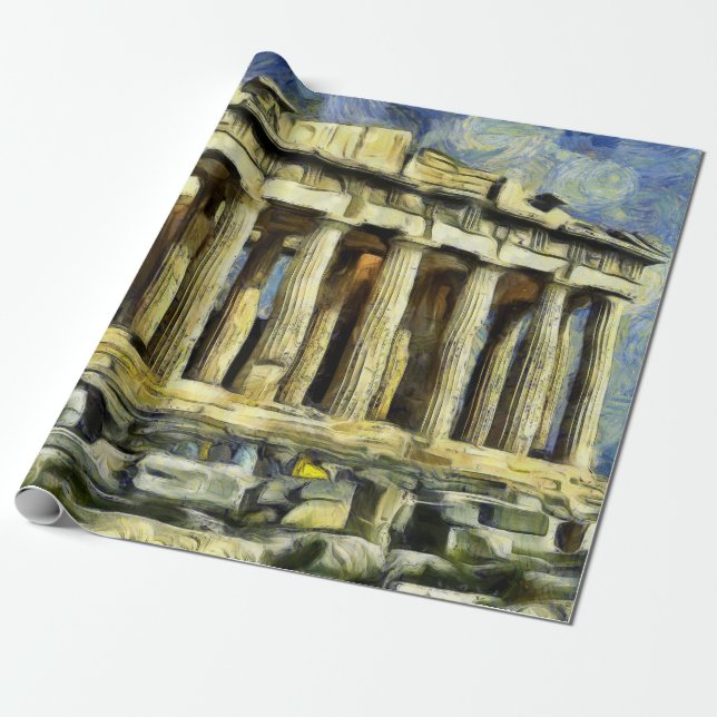 The Acropolis in Athens Wrapping Paper (Unrolled)
