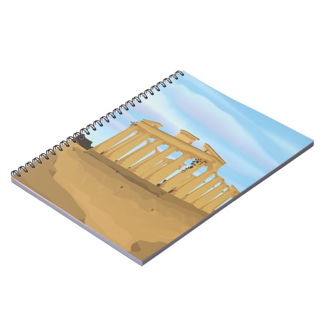 The Acropolis of Athens cartoon Notebook (Left Side)