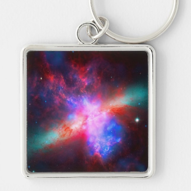 The Active Cigar Galaxy - Messier 82 Keychain (Front)
