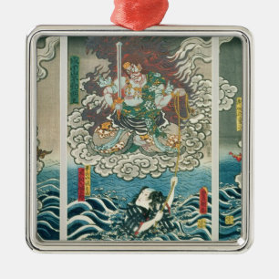 The actor Ichikawa Ebizo V as the deity Fudo Myoo Metal Ornament