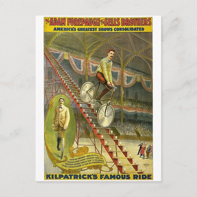 The Adam Forepaugh and Sells Brothers America's gr Postcard (Front)