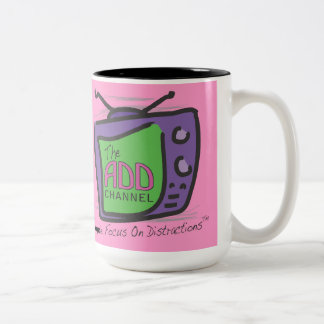The ADD Channel: We Focus On Distractions Two-Tone Coffee Mug