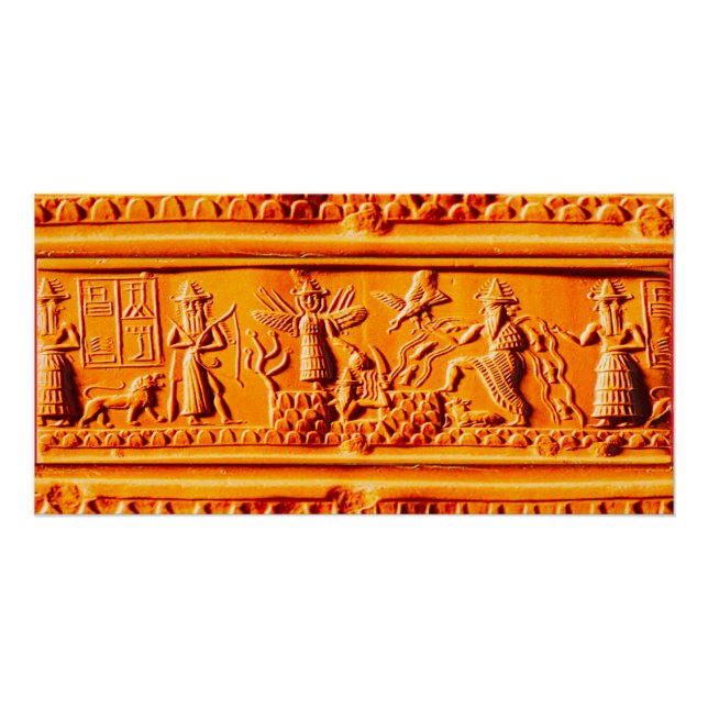 The Adda cylinder seal Akkadian  Poster (Front)