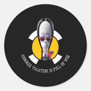 The Addams Family Animated Movies – Wednesday Vaca Classic Round Sticker