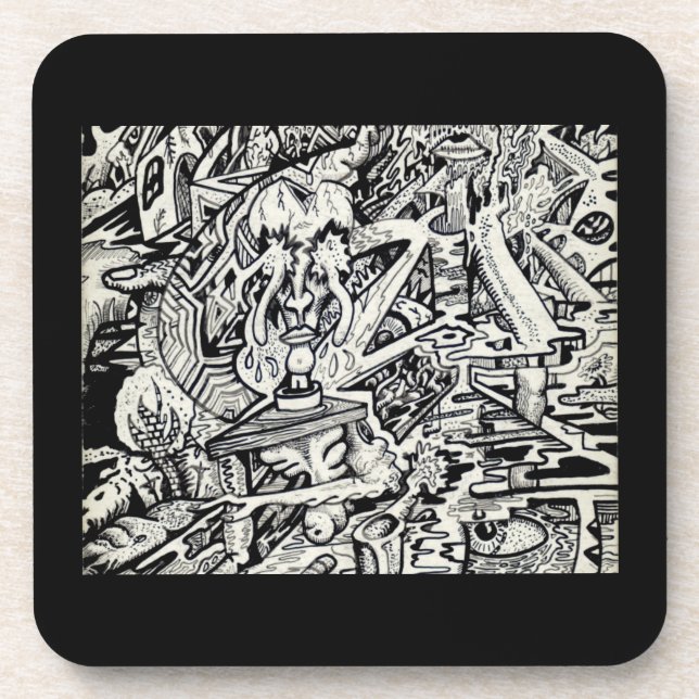 The Adept, or, A Freakish Transfiguration plastic Coaster (Front)