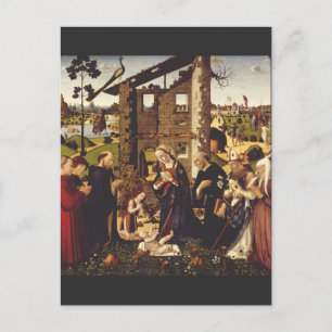 The Adoration of the Child with Saints and Donors Postcard