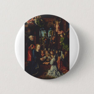 The Adoration of the Christ Child 2 Inch Round Button