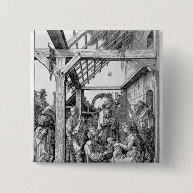 The Adoration of the Magi, 1511 2 Inch Square Button (Front)