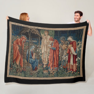 The Adoration of the Magi (by Edward Burne-Jones) Fleece Blanket