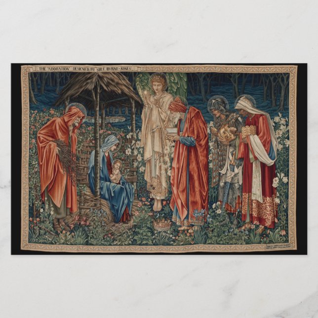 The Adoration of the Magi (by Edward Burne-Jones) Stationery (Front)