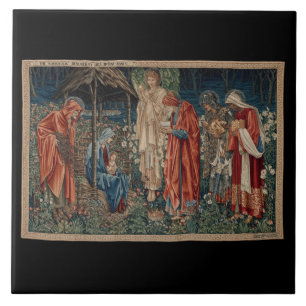 The Adoration of the Magi (by Edward Burne-Jones) Tile