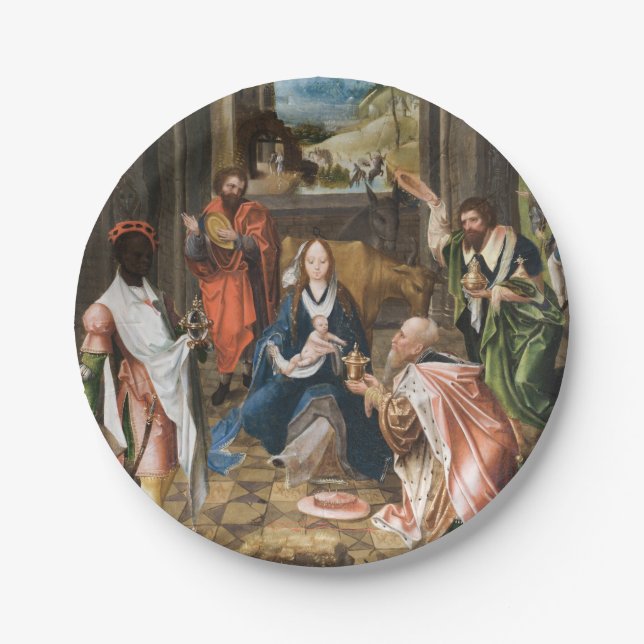 The Adoration of the Magi- jesus Holiday   Paper P Paper Plate (Front)