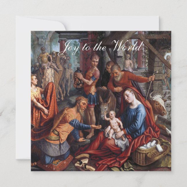 The Adoration of the Maji Christmas greeting Card (Front)